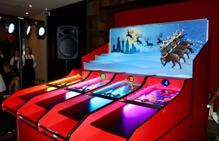 4 Player Reindeer Racing Game Rental - Festive Christmas Fairground Fun