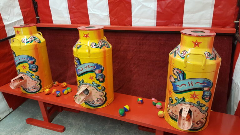 Milk Churn Side Stall Rental – Traditional Fairground Skill & Luck!